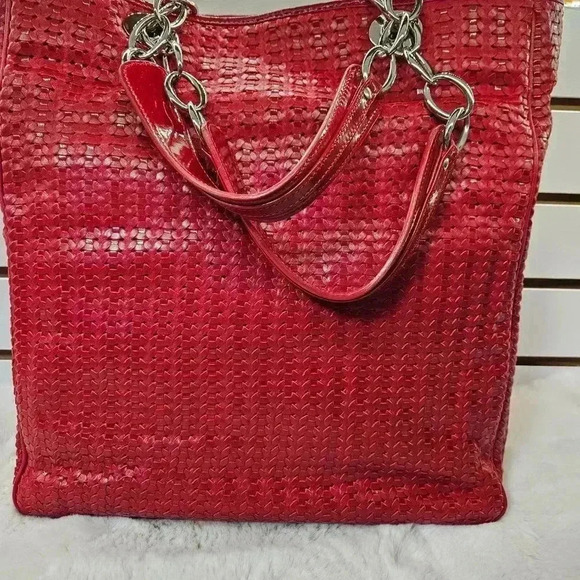 Dior Lambskin Rouge Woven  Soft Tote - Picture 7 of 16